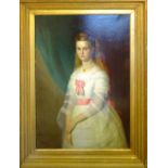 MATTHIAS ROBINSON (British 1856-1895) 'Portrait of a fine Scottish young lady', 1873, oil on canvas,