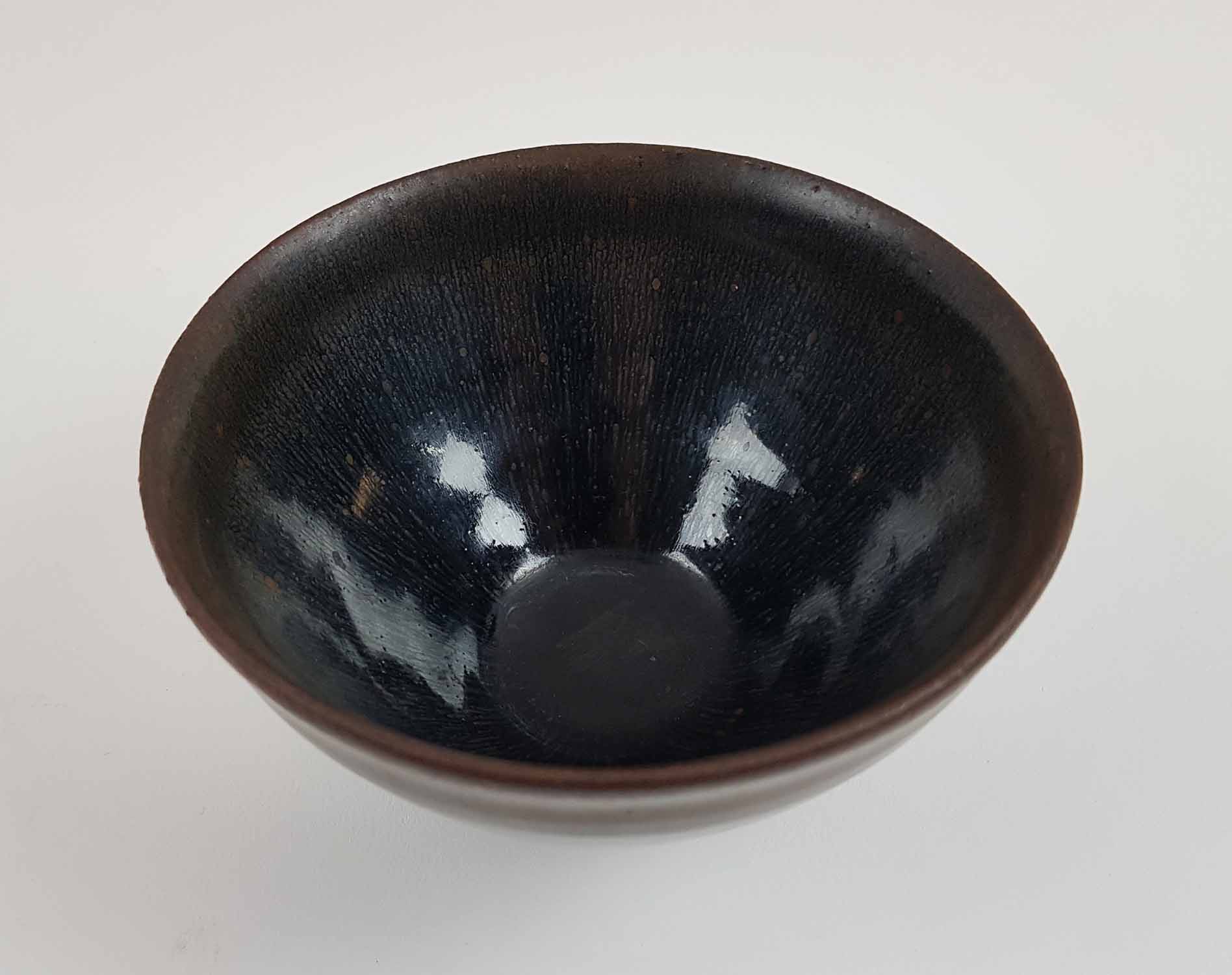 BOWL, a Jian Hares fur blackish persimmon glazed conical shaped,possibly Song dynasty (960-1279), - Image 3 of 6