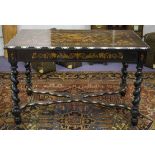 WRITING TABLE, 17th century design, Dutch ebonised,