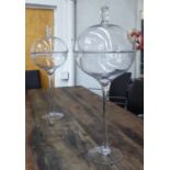 BON BON JARS, a pair, large size glass, 72cm H.