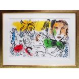 MARC CHAGALL 'Home coming', lithograph, 37cm x 50cm, framed and glazed.