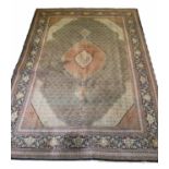 VERY FINE PERSIAN TABRIZ MAHI DESIGN CARPET, 356cm x 250cm.