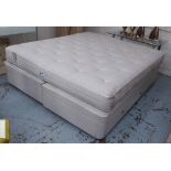 DIVAN DOUBLE BED, 6ft in two sections with mattress as new.