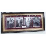 ROGER BANNISTER PHOTOPRINTS, four framed as one, including his signature, overall 110cm W x 51cm H.