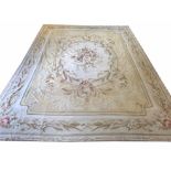 AUBUSSON NEEDLEPOINT CARPET, 360cm x 257cm, Savonnerie design.