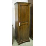 WARDROBE, Georgian revival, mahogany with single door enclosing brass hanging rail and hooks, 182.