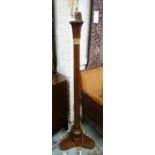 STANDING LAMP, Empire revival, mahogany with brass detailing, 160cm H.