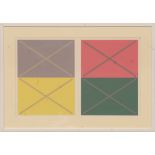 JOSEF ALBERS 'Abstract', silkscreen, Suite: Interaction of colours, 33cm x 51cm, framed and glazed.