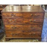 CHEST, George III mahogany of two short and three long drawers, 89cm H x 102cm W x 55cm D.