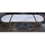 COCKTAIL TABLES, a set of three, vintage French 1950s style, largest 46cm x 47cm H x 80cm,
