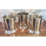 CHAMPAGNE BUCKETS, a set of three, marked Louis Roederer, 24cm H.