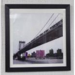 'BROOKLYN BRIDGE' PHOTOPRINT, 84cm x 86cm.