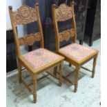 DINING CHAIRS, a set of eight,