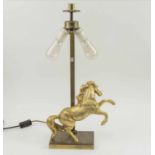HOLLYWOOD REGENCY TABLE LAMP, Italian circa 1970's, gilt metal and brass,