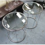 SIDE TABLES, a pair, Bauhaus style, 55cm H.