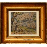 PAUL CEZANNE 'Landscape', Pochoir 1923, framed and glazed.