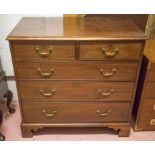 CHEST, George II mahogany of two short and three long drawers, 93cm H x 95cm x 50cm.