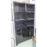 CHINESE DISPLAY CABINET, with open shelves over drawers and cupboard, 208cm H x 47cm D x 115cm W.