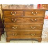 CHEST, George III mahogany of two short and three long drawers, 107cm H x 109cm W x 51cm D.