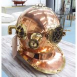 DIVERS HELMET, copper and brass,