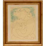 PABLO PICASSO 'Maternite', off set lithograph, 50cm x 40cm, framed and glazed.