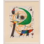 JOAN MIRO 'The Moon', 1972, original lithograph, printed by Mourlot, 32cm x 25cm, framed and glazed.