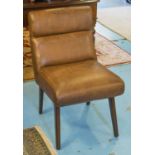 BRIDGE CHAIRS, a pair, early 20th century, stitched,