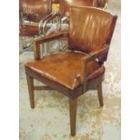 BRIDGE ARMCHAIRS, a pair,