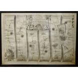 THE ROAD FROM LONDON TO ABERYSTWYTH, first edition published in 1675, 34cm x 47cm,
