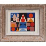 AUGUSTE HERBIN 'Abstract', Pochoir 1949, Edition: 1000, Ref: Conti, 20cm x 16cm, framed and glazed.