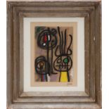 JOAN MIRO 'Personnages', 1975, Pochoir: stamped signature, hand numbered edition of 2000,