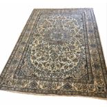 FINE PART SILK PERSIAN NAIN CARPET, 300cm x 203cm.