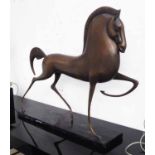 HORSE SCULPTURE, on a marble base from Paolo Moschino for Nicholas Haslam, 87cm x 70cm H.