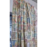 CURTAINS, a pair,