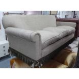 SOFA, traditional style in ribbed upholstery, 95cm D x 78cm H x 230cm W.