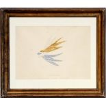 GEORGES BRAQUE 'Deux Oiseau', lithograph, Suite Les Bijoux: with 23 carat gold, 62cm x 73 overall,