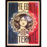 SHEPARD FAIREY (American) 'Liberté egalité fraternité', 2018,