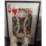 THE KING OF HEARTS, contemporary school decoupage, 145cm x 100cm.