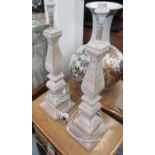 TABLE LAMPS, a pair, contemporary, English country house inspired design, 59cm H.
