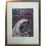 MARC CHAGALL 'Man in prayer', lithograph, Derriere Le Miroir 225, October 1977, Ed Maeght,