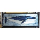 CONTEMPORARY SCHOOL, study of a whale, 121cm x 44cm.