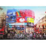 21ST CENTURY PHOTOPRINT OF LONDON, on acrylic, 160cm x 120cm.