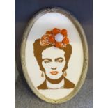 FRIDA ORANGE, by Bee Rich, 80cm x 78cm.