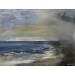 NIGEL KINGSTON 'Low tide', acrylic and bees wax on canvas, signed, 91cm x 122cm.