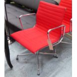 ALUMINIUM GROUP STYLE DESK CHAIR, after Charles and Ray Eames, 84cm H.