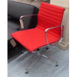 ALUMINIUM GROUP STYLE DESK CHAIR, after Charles and Ray Eames, 84cm H.