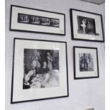 COLLECTION OF CLASSIC BLACK & WHITE PRINTS, four various, framed and glazed, largest 73cm x 72cm.