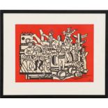 FERNAND LEGER 'Femmes', Quadrichrome - (4 colour print), 64cm x 79cm overall, framed and glazed.