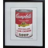 ANDY WARHOL 'Campbell's Soup II New England Clam Chowder', lithograph, signed in the plate,