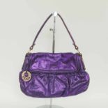 FENDI CHEF PURPLE SHOULDER BAG, with single top strap, gold tone hardware and Fendi charm,